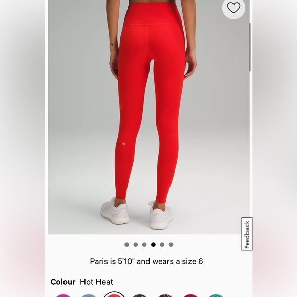 COPY - Red lululemon wonder under - Picture 1 of 3